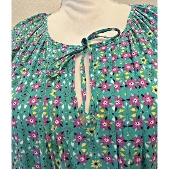 Matilda Jane Age of Aquarius Green Cottage Core Tiered Peasant Dress Size XL - Picture 7 of 11